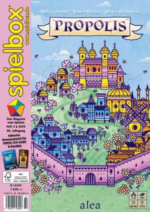 Titelbild der spielbox mit dem Spiel "Propolis" von "ALEA"