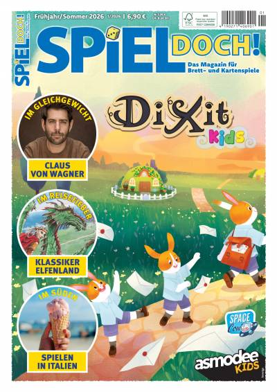 Der Titel der SPIEL DOCH! mit dem Spiel Dixit Kids von Space Cow/Asmodee Kids